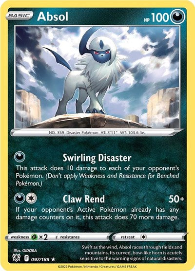 Absol - 097/189 (Holo Rare) [ASR-097-HR]