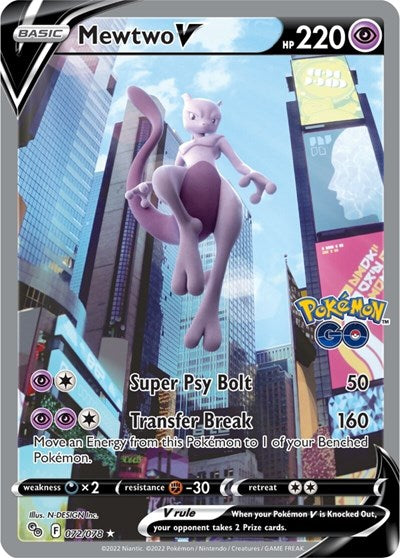 Mewtwo V - 072/078 (Ultra Rare) [PGO-072-UR]