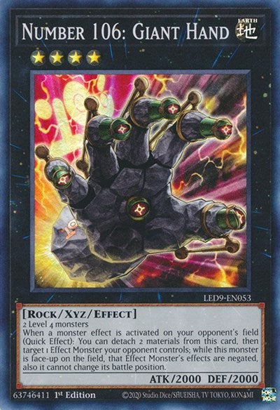 Number 106: Giant Hand (Super Rare) [LED9-EN053-SuR]