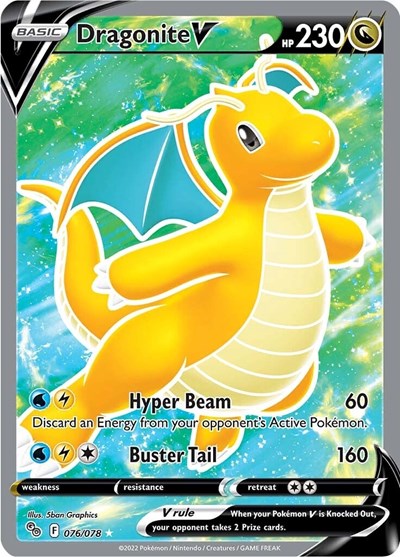 Dragonite V - 076/078 (Ultra Rare) [PGO-076-UR]