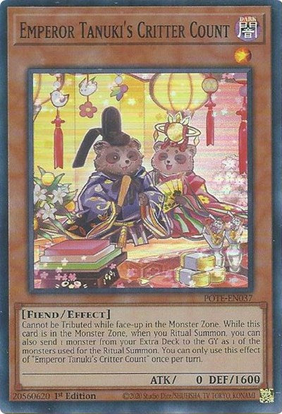 Emperor Tanuki's Critter Count (Super Rare) [POTE-EN037-SuR]