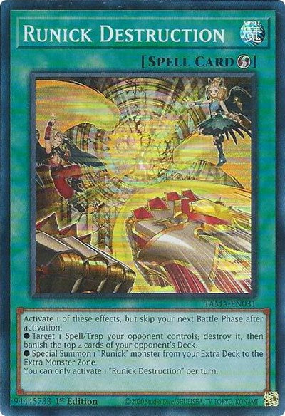 Runick Destruction (Super Rare) [TAMA-EN031-SuR]