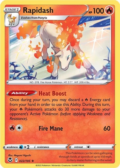 Rapidash - 022/195 (Holo Rare) [SIT-022-HR]