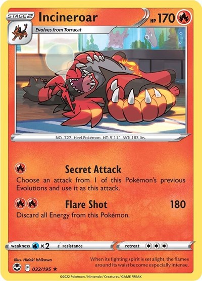 Incineroar - 032/195 (Rare) [SIT-032-R]