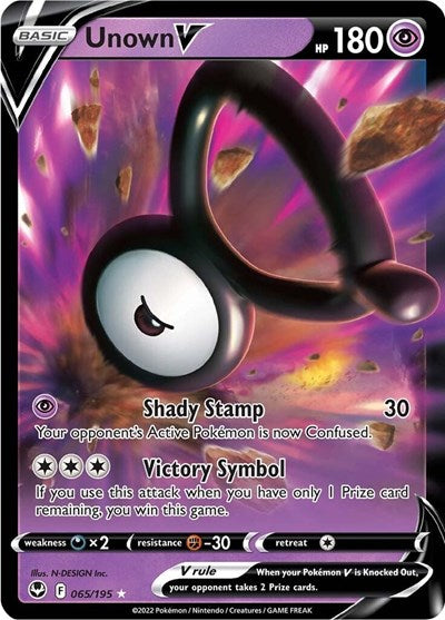 Unown V - 065/195 (Ultra Rare) [SIT-065-UR]