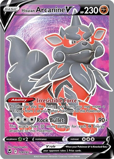 Hisuian Arcanine V - 179/195 (Ultra Rare) [SIT-179-UR]