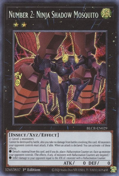 Number 2: Ninja Shadow Mosquito (Secret Rare) [BLCR-EN029-SeR]