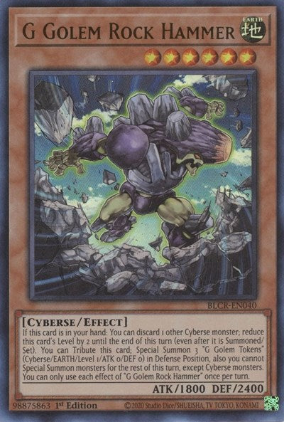 G Golem Rock Hammer (Ultra Rare) [BLCR-EN040-UR]