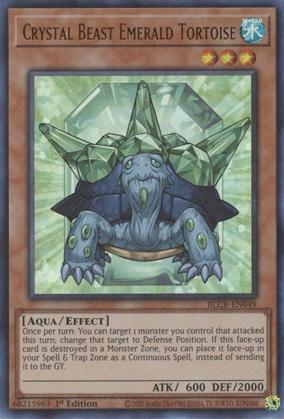 Crystal Beast Emerald Tortoise (Ultra Rare) [BLCR-EN049-UR]