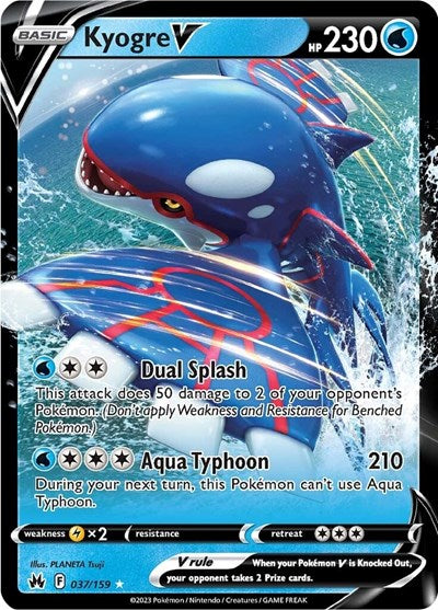 Kyogre V - 037/159 (Ultra Rare) [CRZ-037-UR]