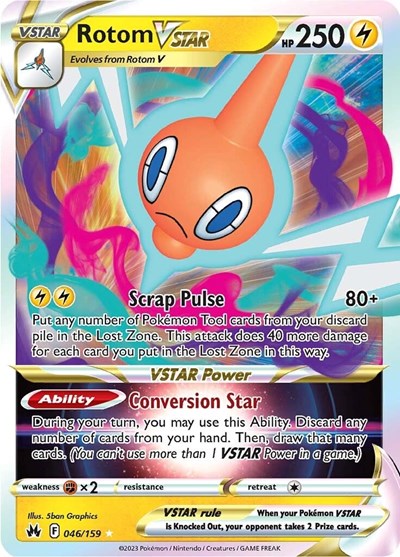 Rotom VSTAR - 046/159 (Ultra Rare) [CRZ-046-UR]