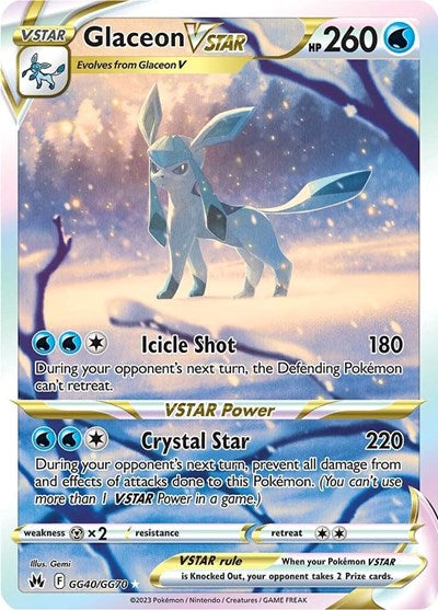 Glaceon VSTAR - GG40/GG70 (Ultra Rare) [CRZ-GG40-UR]