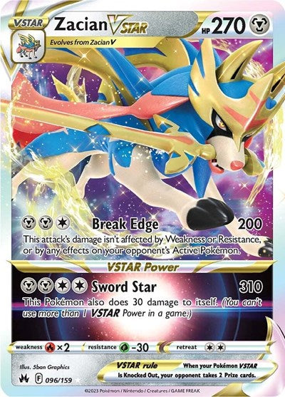 Zacian VSTAR - 096/159 (Ultra Rare) [CRZ-096-UR]