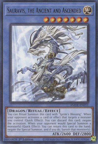 Sauravis, the Ancient and Ascended (Rare) [AMDE-EN051-R]