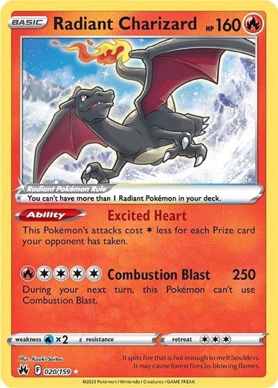 Radiant Charizard - 020/159 (Radiant Rare) [CRZ-020-RR]