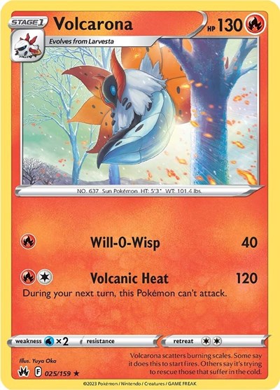 Volcarona - 025/159 (Rare) [CRZ-025-R]