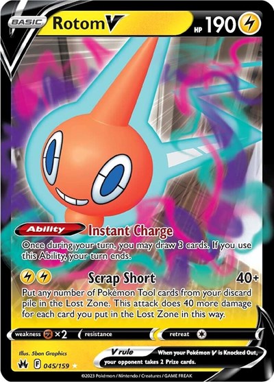 Rotom V - 045/159 (Ultra Rare) [CRZ-045-UR]