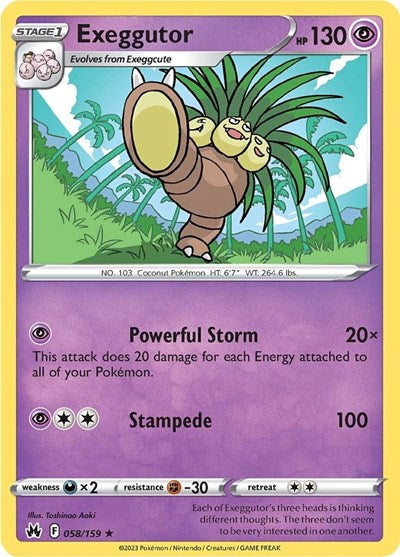 Exeggutor - 058/159 (Rare) [CRZ-058-R]