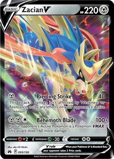 Zacian V - 095/159 (Ultra Rare) [CRZ-095-UR]