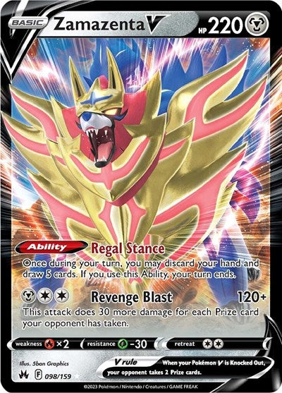 Zamazenta V - 098/159 (Ultra Rare) [CRZ-098-UR]