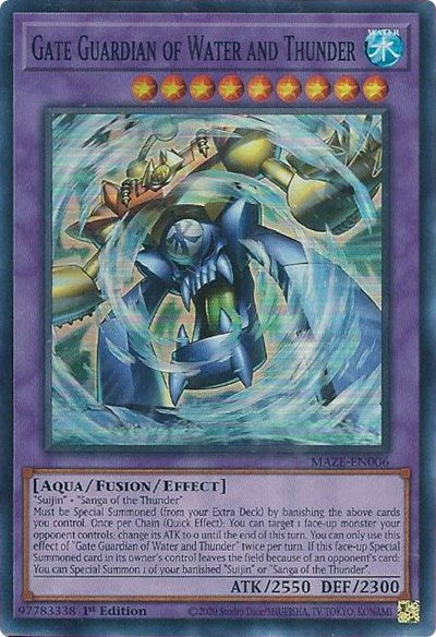 Gate Guardian of Water and Thunder (Super Rare) [MAZE-EN006-SuR]