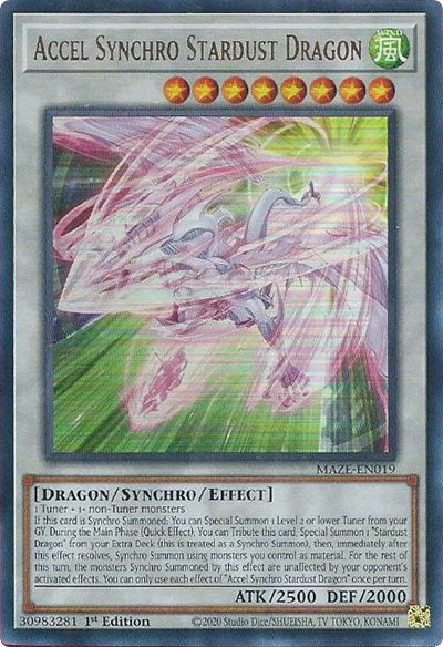 Accel Synchro Stardust Dragon (Ultra Rare) [MAZE-EN019-UR]