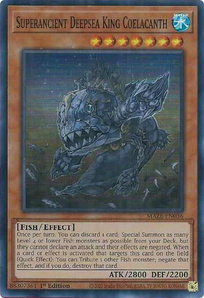 Superancient Deepsea King Coelacanth (Super Rare) [MAZE-EN036-SuR]