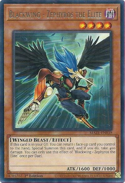 Blackwing - Zephyros the Elite (Rare) [MAZE-EN039-R]