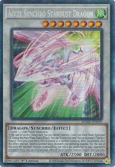 Accel Synchro Stardust Dragon (Collector's Rare) [MAZE-EN019-CR]