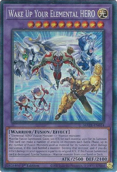 Wake Up Your Elemental HERO (Collector's Rare) [MAZE-EN014-CR]