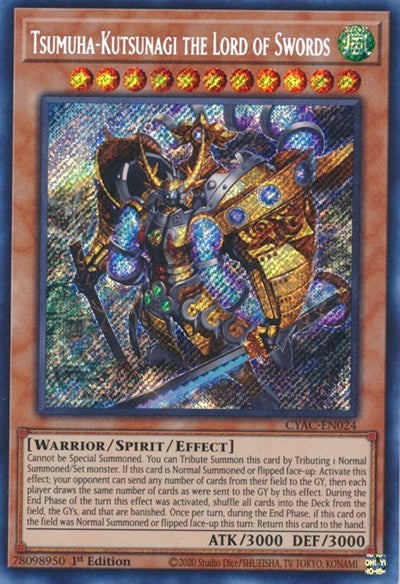 Tsumuha-Kutsunagi the Lord of Swords (Secret Rare) [CYAC-EN024-SeR]