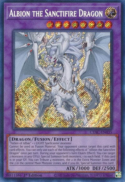Albion the Sanctifire Dragon (Secret Rare) [CYAC-EN035-SeR]