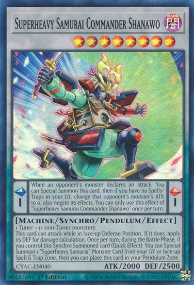 Superheavy Samurai Commander Shanawo (Super Rare) [CYAC-EN040-SuR]