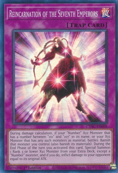 Reincarnation of the Seventh Emperors (Super Rare) [CYAC-EN098-SuR]