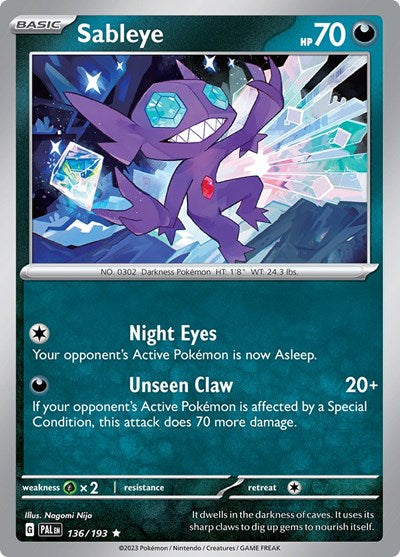 Sableye - 136/193 (Rare) [PAL-136-R]