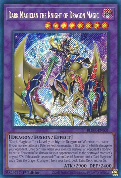 Dark Magician the Knight of Dragon Magic (Secret Rare) [BLMR-EN001-SeR]