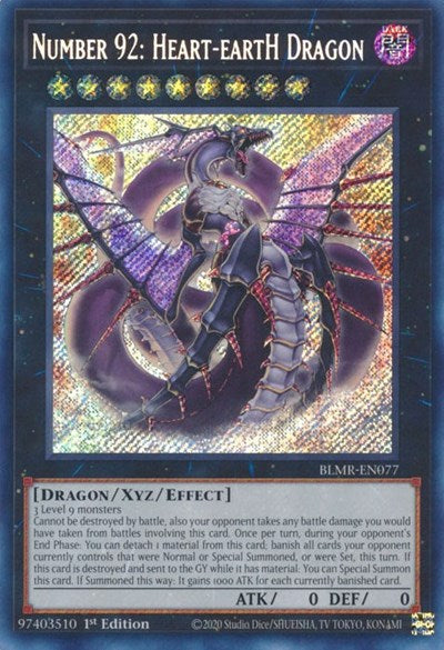 Number 92: Heart-eartH Dragon (Secret Rare) [BLMR-EN077-SeR]