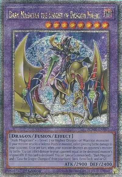 Dark Magician the Knight of Dragon Magic (Quarter Century Secret Rare) [BLMR-EN001-QCSR]