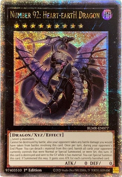 Number 92: Heart-eartH Dragon (Quarter Century Secret Rare) [BLMR-EN077-QCSR]