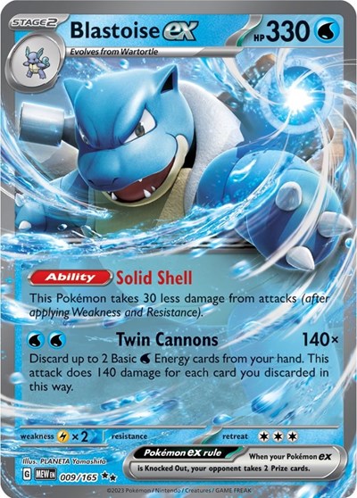 Blastoise ex - 009/165 (Double Rare) [MEW-009-DR]