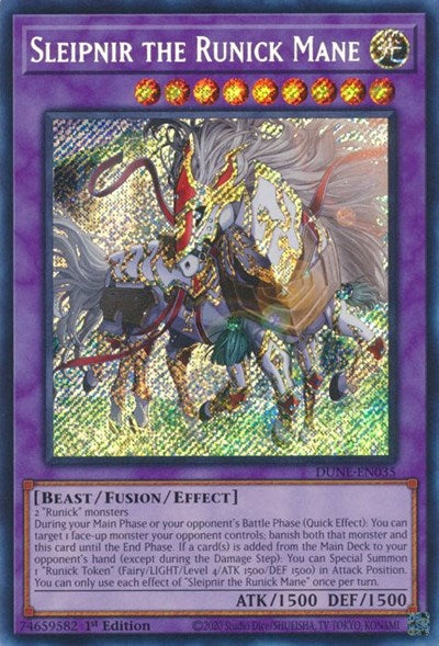 Sleipnir the Runick Mane (Secret Rare) [DUNE-EN035-SeR]