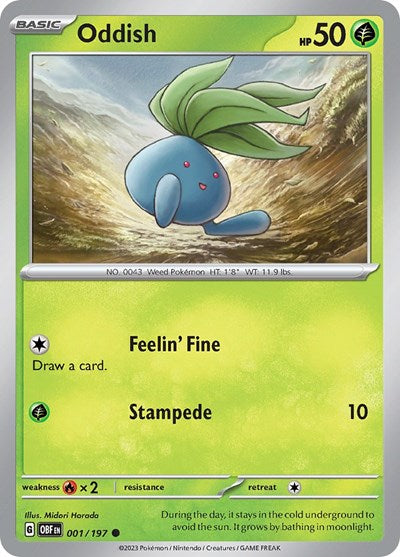 Oddish - 001/197 (Common) [OBF-001-C]