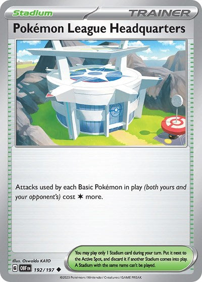 Pokemon League Headquarters - 192/197 (Uncommon) [OBF-192-U]