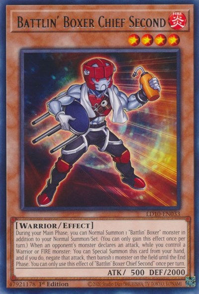 Battlin' Boxer Chief Second (Rare) [LD10-EN033-R]