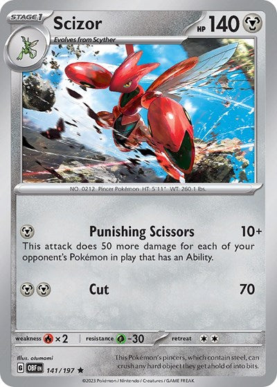 Scizor - 141/197 (Rare) [OBF-141-R]