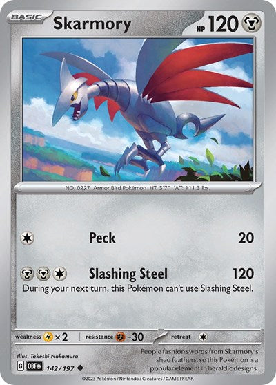 Skarmory - 142/197 (Uncommon) [OBF-142-U]