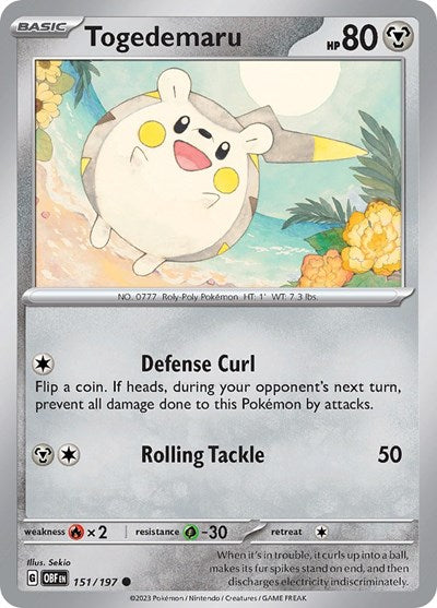 Togedemaru - 151/197 (Common) [OBF-151-C]