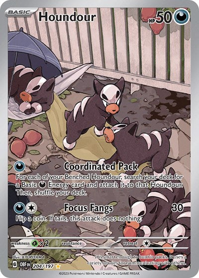 Houndour - 204/197 (Illustration Rare) [OBF-204-IR]