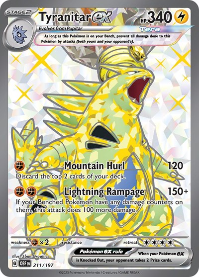 Tyranitar ex - 211/197 (Ultra Rare) [OBF-211-UR]