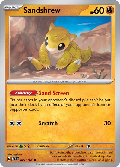 Sandshrew - 027/165 (Common) [MEW-027-C]